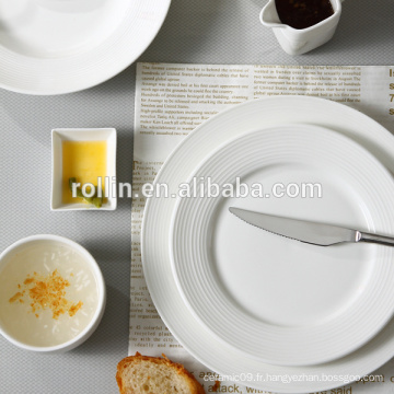 Plaque de porcelaine blanche d&#39;hôtel et restaurant, Plaques de vaisselle micro-ondes, Italian Design Restaurant Vaisselle